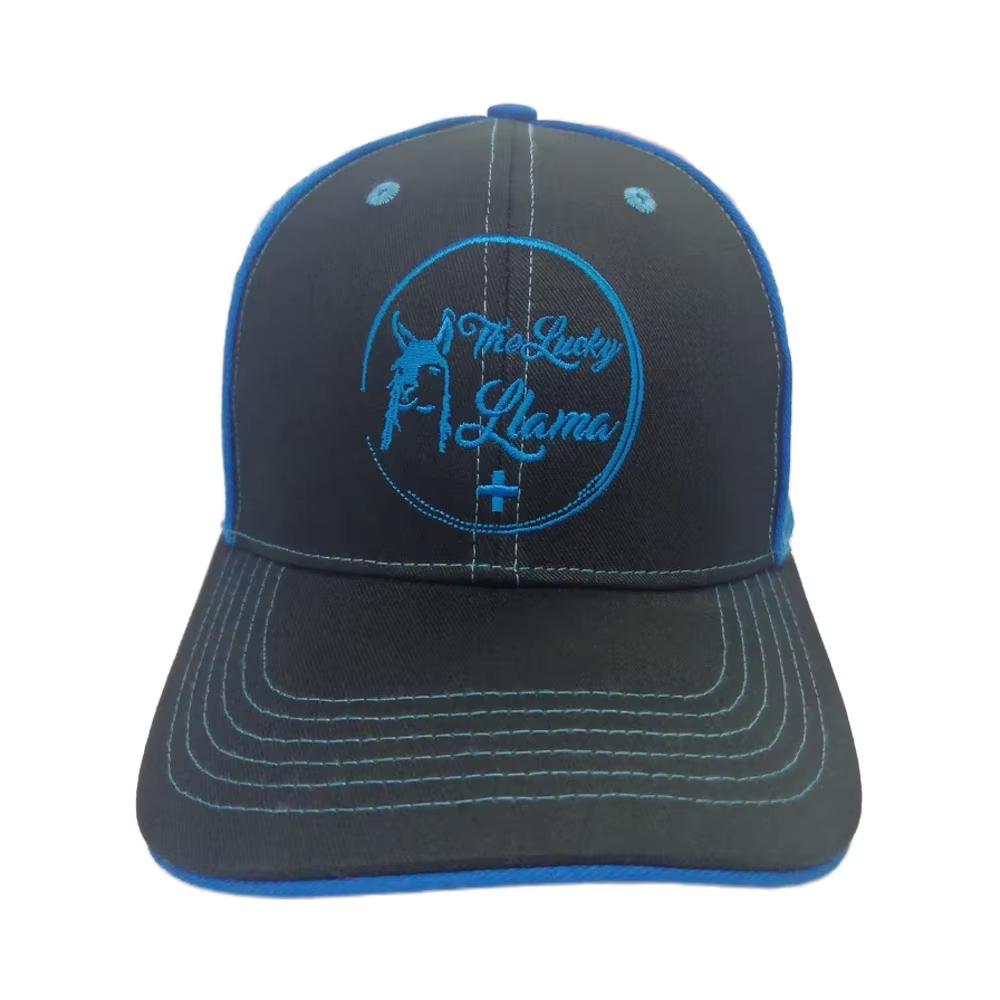 Blue 3D Embroidery Sport Caps