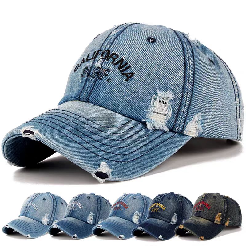 Blue 3D Embroidery Sport Caps